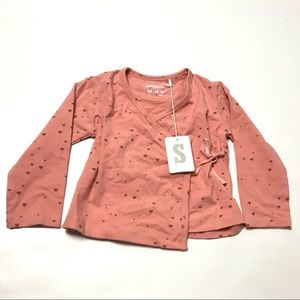 Imps And Elfs Girls Wrap Top Size 18-24M Pink